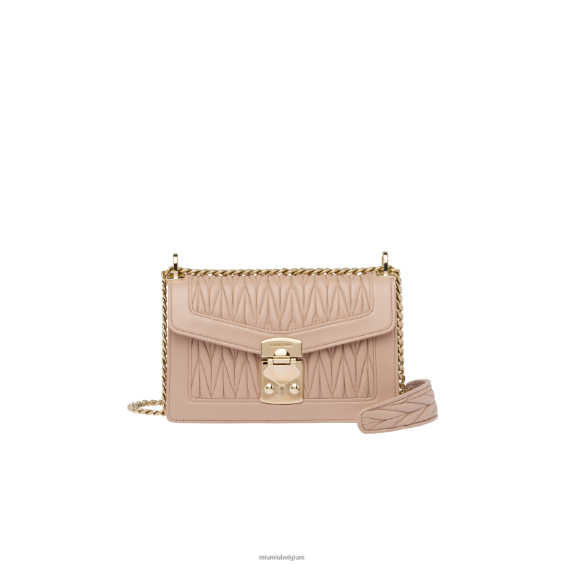 Miu Miu cameovertrouwelijk gematelasseerde nappa lederen tas N8F6L115 verzameling