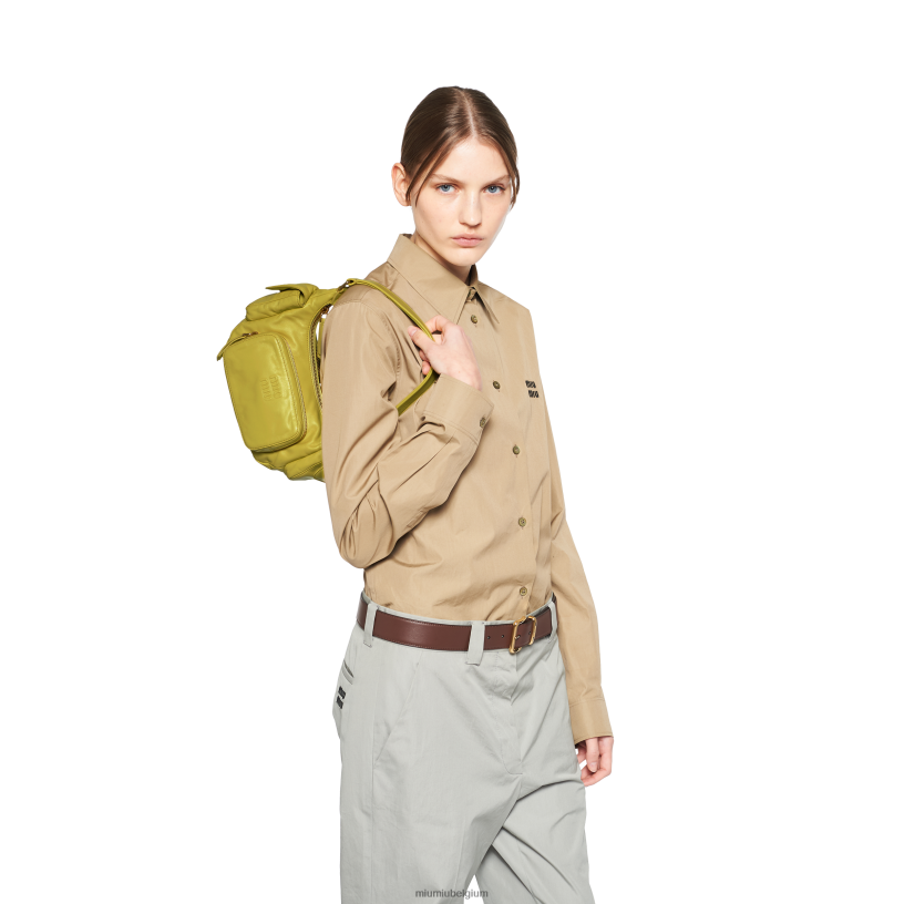 Miu Miu citroengeelnappa lederen zak tas N8F6L86 verzameling