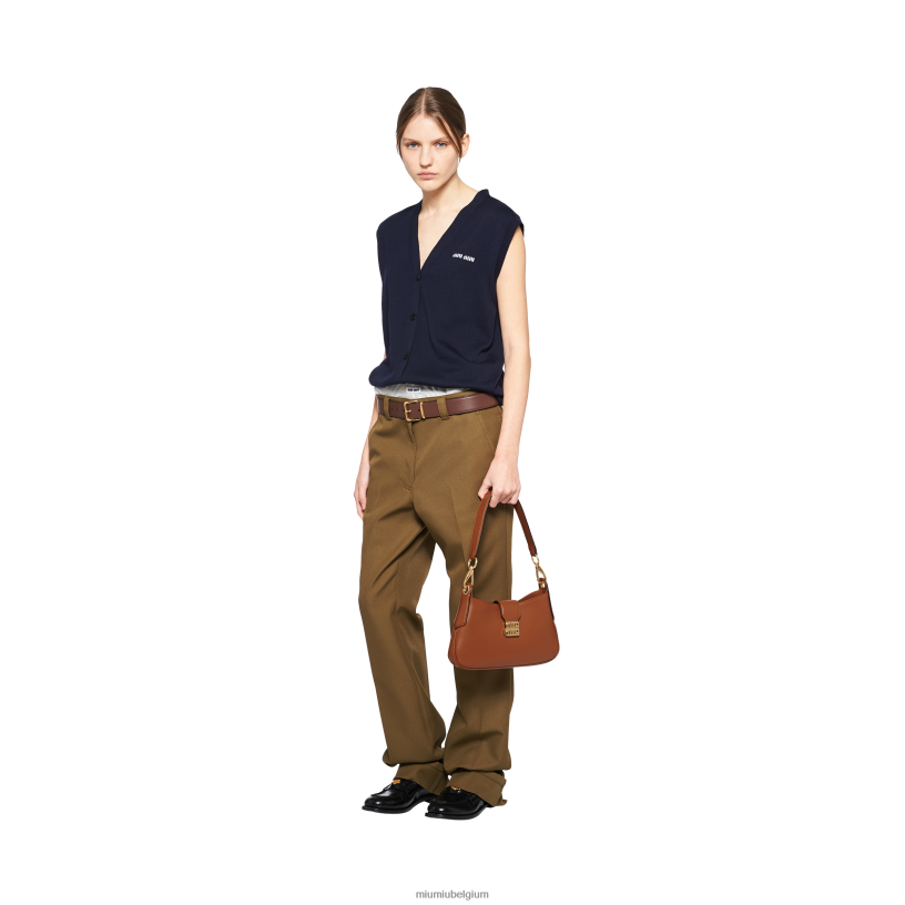 Miu Miu cognaclederen hobo tas N8F6L93 verzameling