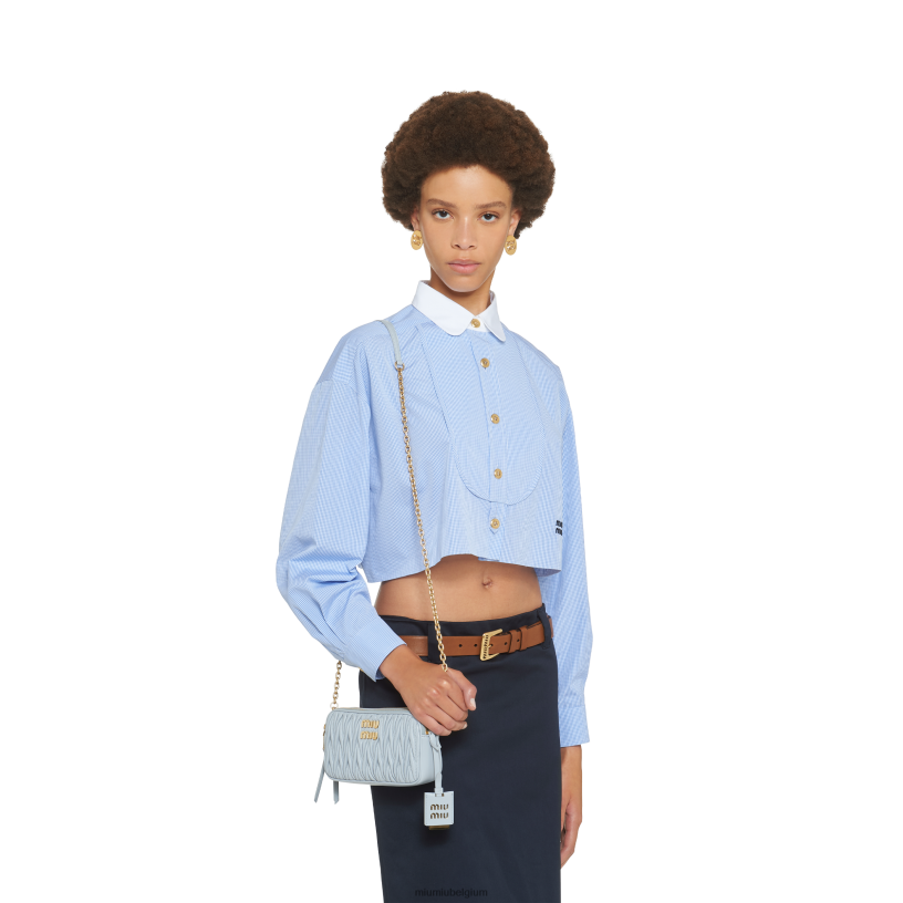 Miu Miu korenbloemgematelasseerde mini-tas van nappaleer N8F6L82 verzameling