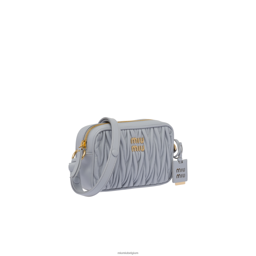 Miu Miu korenbloemgematelasseerde schoudertas van nappaleer N8F6L79 verzameling