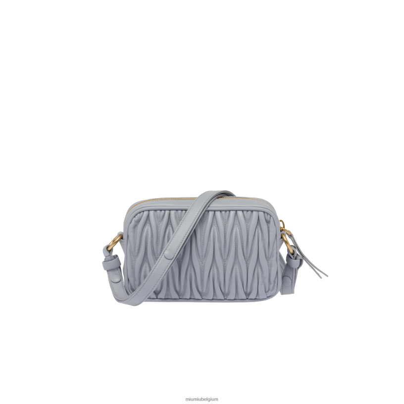 Miu Miu korenbloemgematelasseerde schoudertas van nappaleer N8F6L79 verzameling