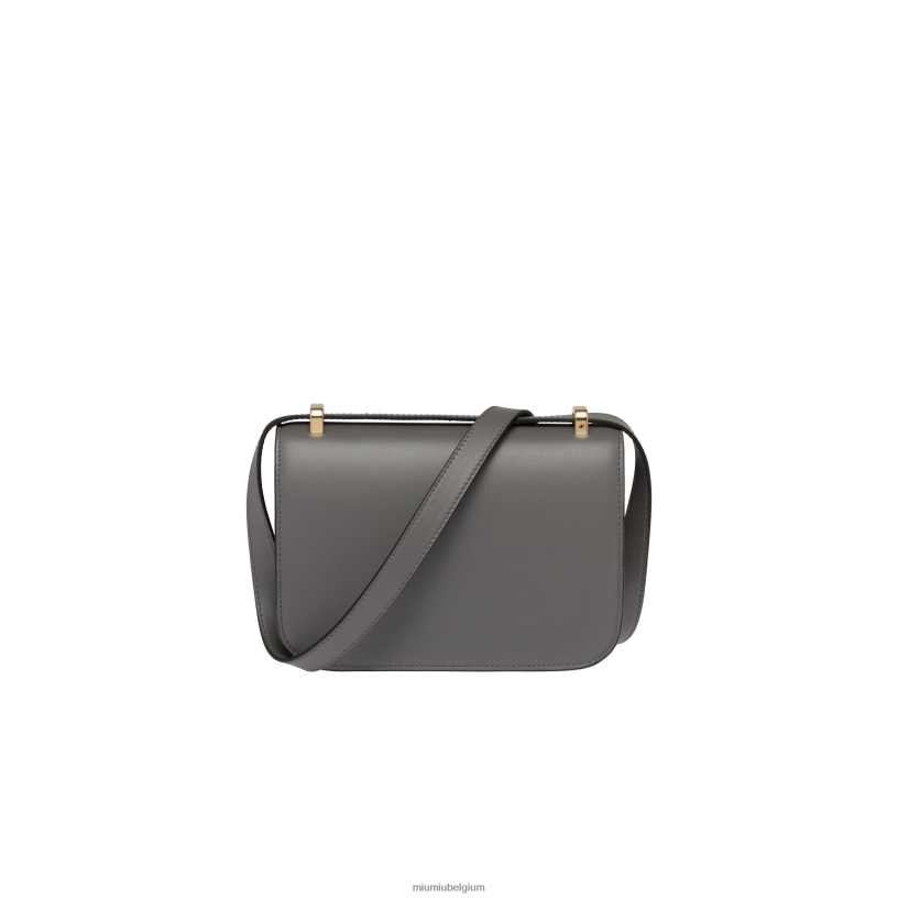 Miu Miu marmer grijsleren schoudertas N8F6L88 verzameling