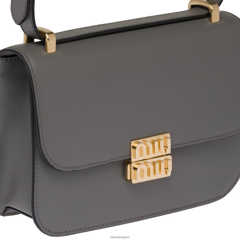Miu Miu marmer grijsleren schoudertas N8F6L88 verzameling