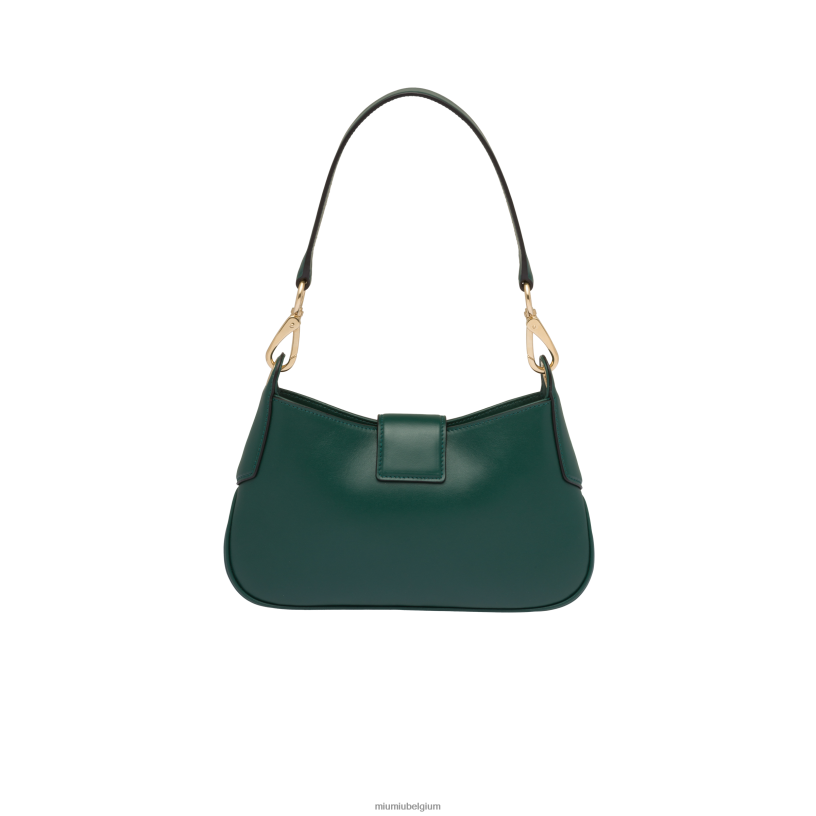 Miu Miu oleander groenlederen hobo tas N8F6L91 verzameling