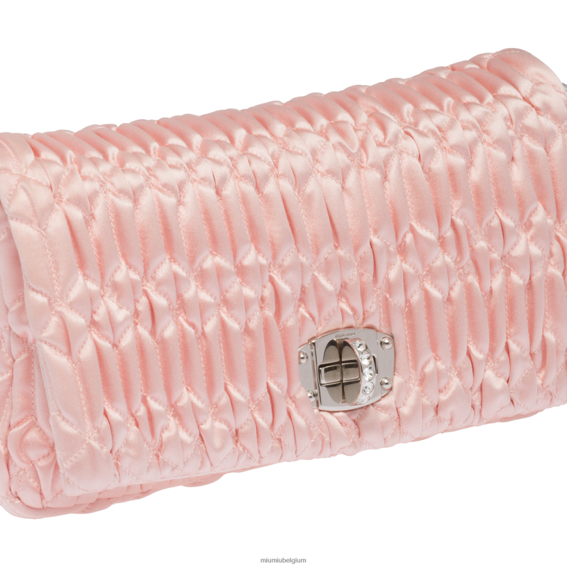 Miu Miu orchidee rozekristallen satijnen zak N8F6L110 verzameling