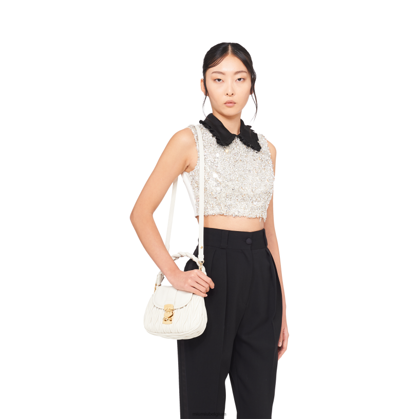 Miu Miu withandtas van gematelasseerd nappaleer N8F6L118 verzameling