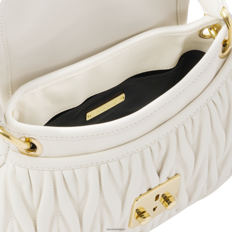 Miu Miu withandtas van gematelasseerd nappaleer N8F6L118 verzameling