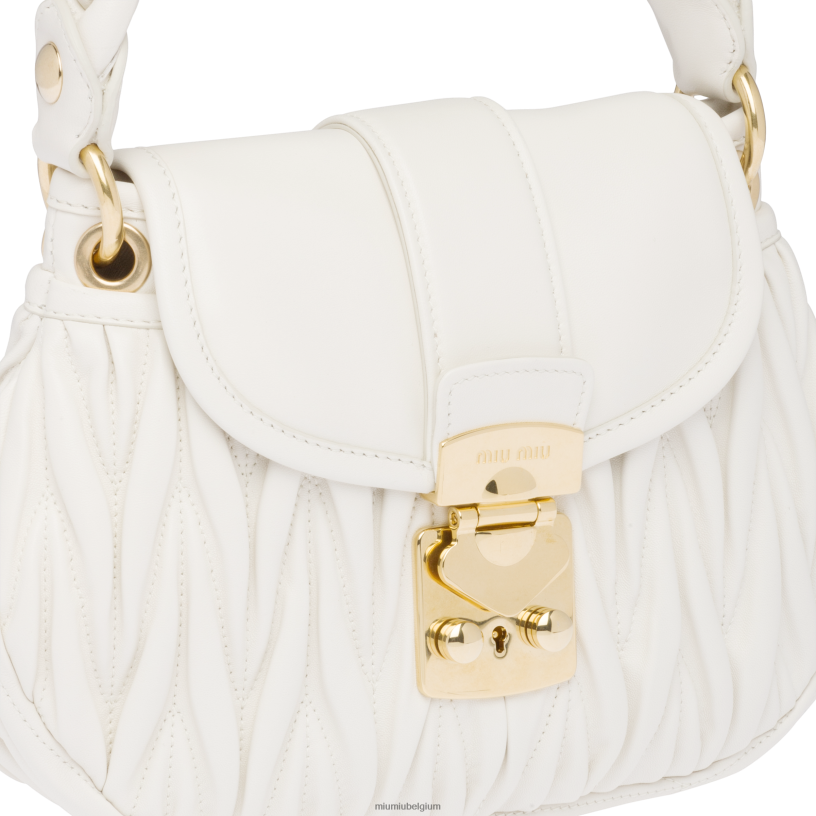 Miu Miu withandtas van gematelasseerd nappaleer N8F6L118 verzameling