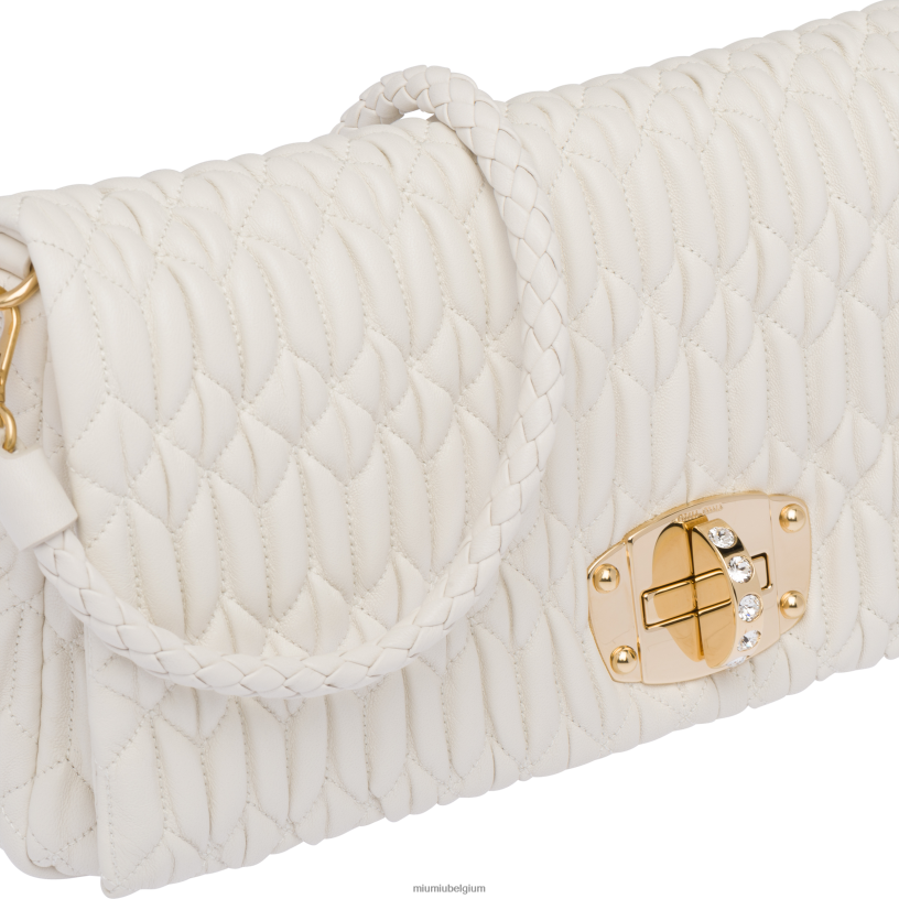 Miu Miu witiconische kristallen cloque nappaleren tas N8F6L108 verzameling