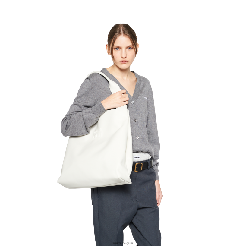 Miu Miu witlederen hobo tas N8F6L102 verzameling