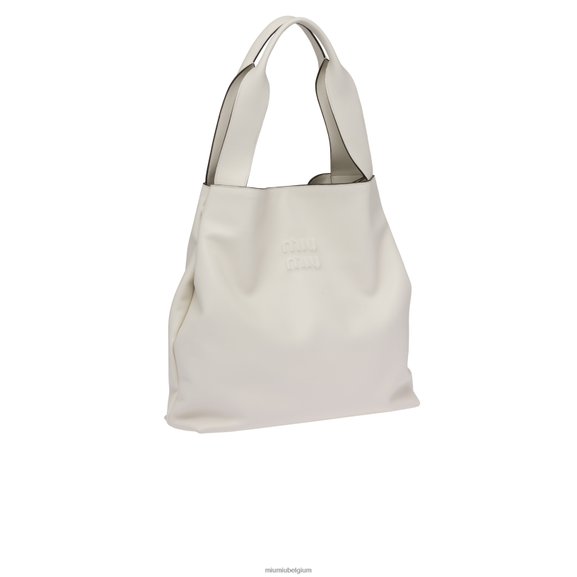 Miu Miu witlederen hobo tas N8F6L102 verzameling