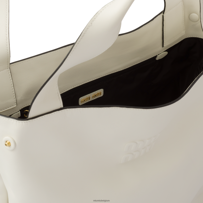 Miu Miu witlederen hobo tas N8F6L102 verzameling