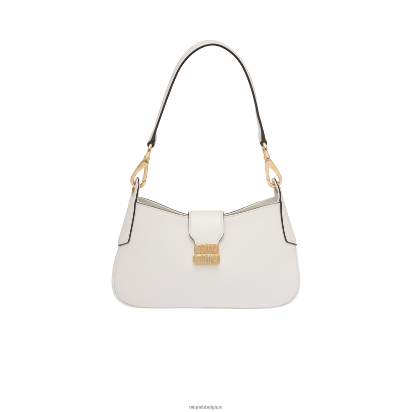 Miu Miu witlederen hobo tas N8F6L94 verzameling