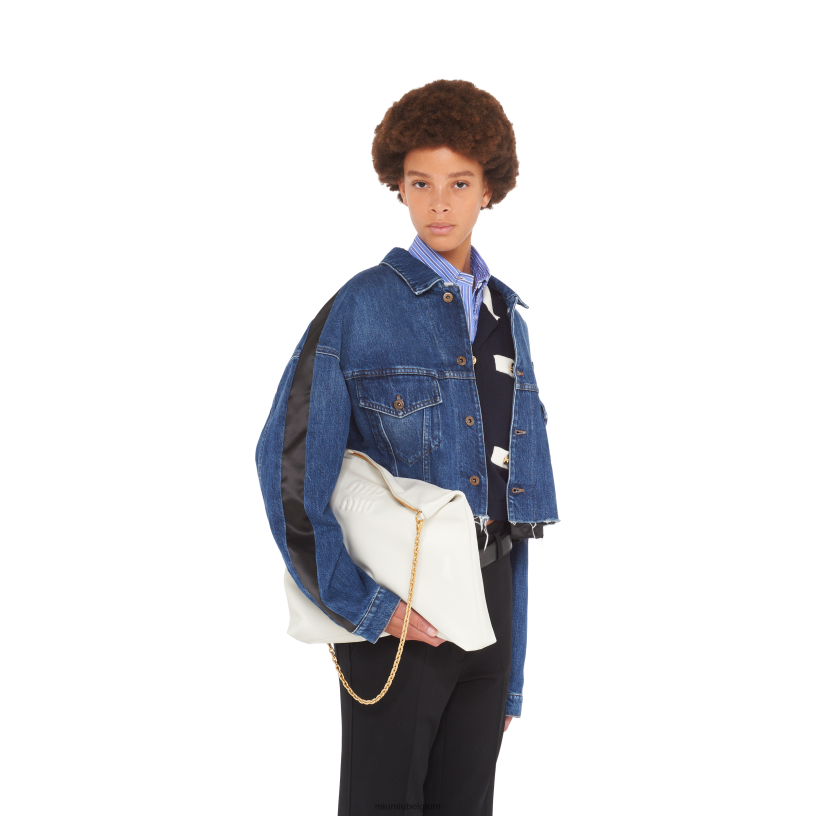 Miu Miu witleren schoudertas N8F6L100 verzameling