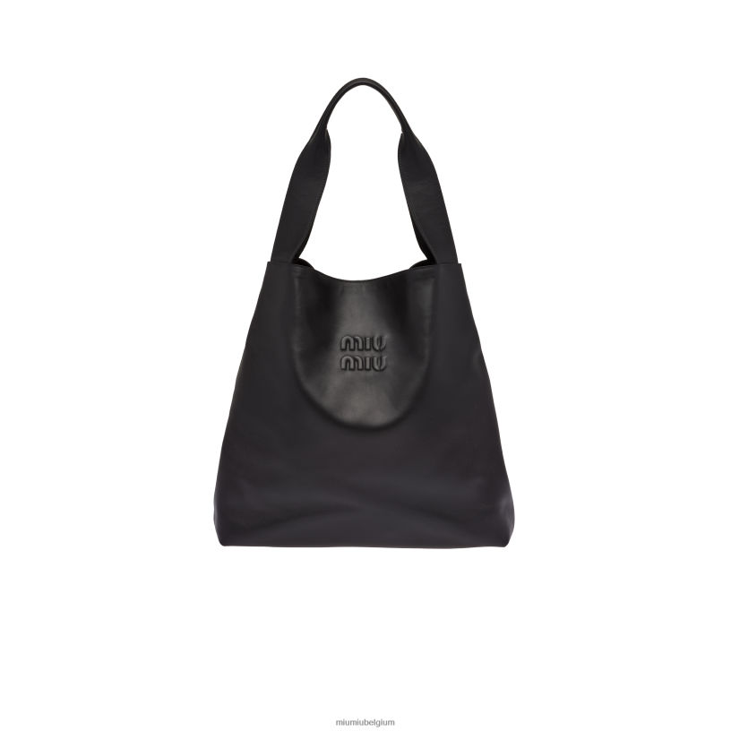 Miu Miu zwartlederen hobo tas N8F6L103 verzameling