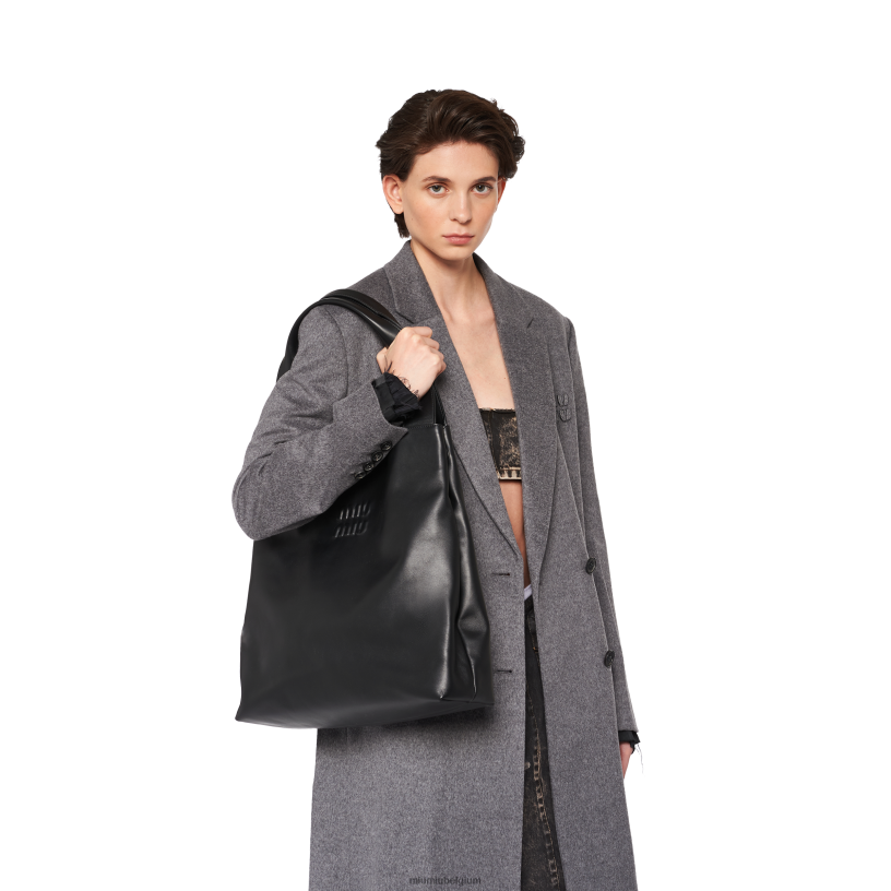 Miu Miu zwartlederen hobo tas N8F6L103 verzameling