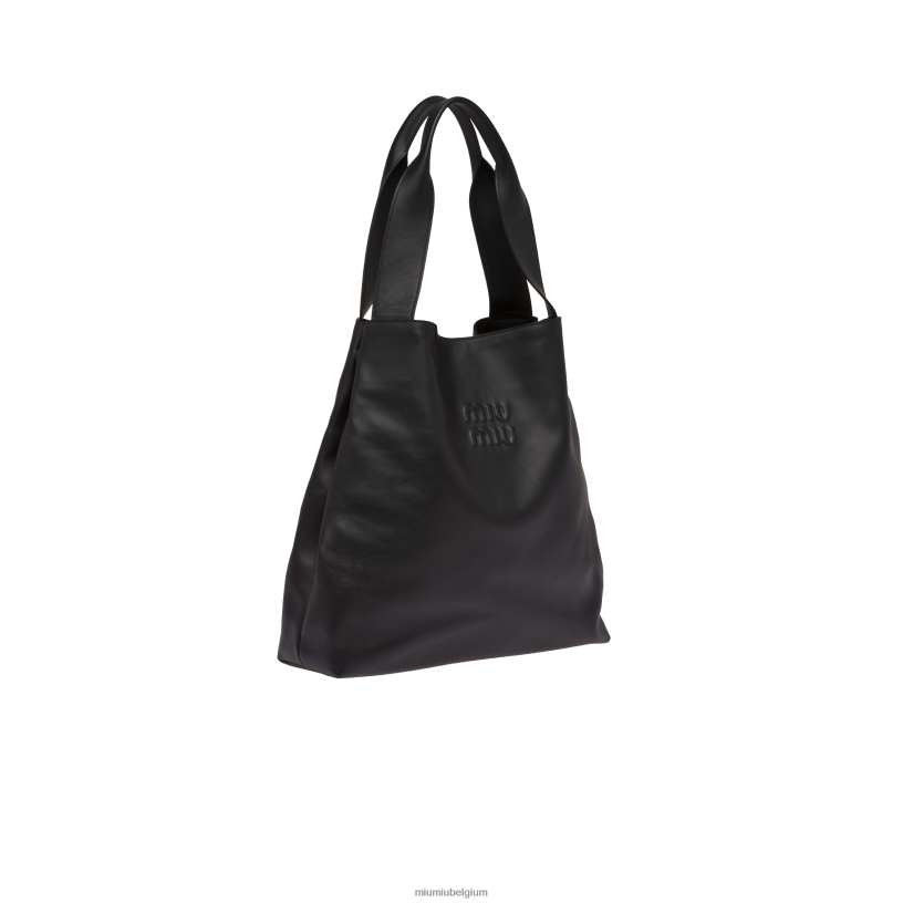 Miu Miu zwartlederen hobo tas N8F6L103 verzameling