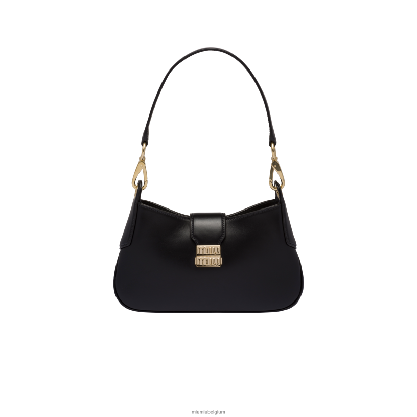 Miu Miu zwartlederen hobo tas N8F6L90 verzameling