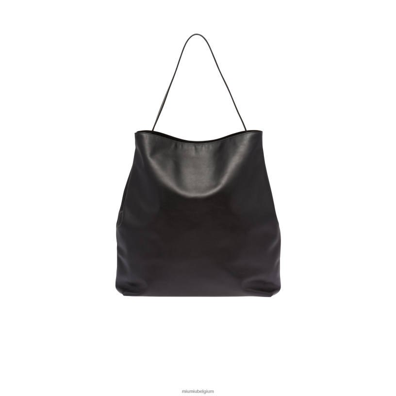 Miu Miu zwartleren schoudertas N8F6L101 verzameling