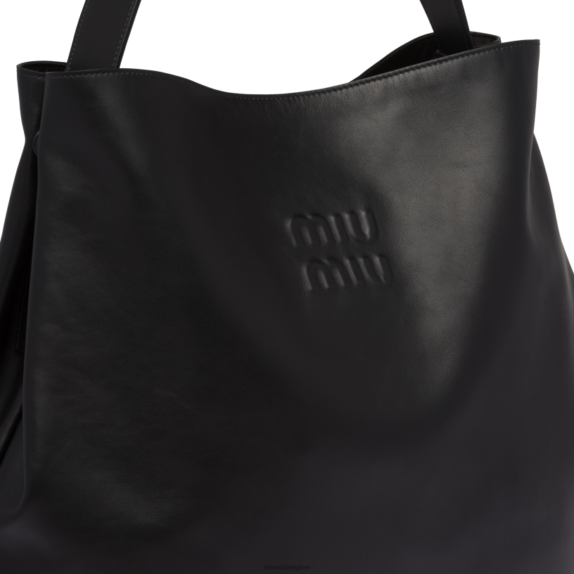 Miu Miu zwartleren schoudertas N8F6L101 verzameling