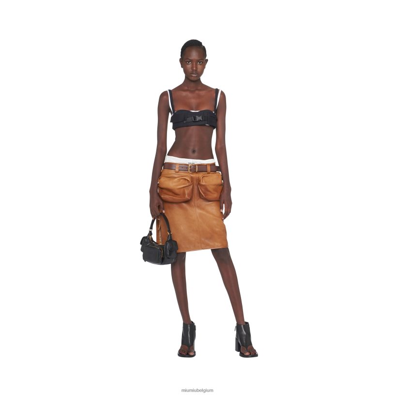 Miu Miu zwartnappa lederen zak tas N8F6L84 verzameling