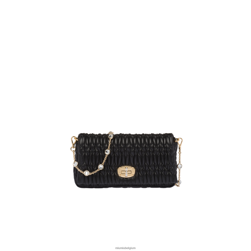 Miu Miu zwartschoudertas N8F6L105 verzameling
