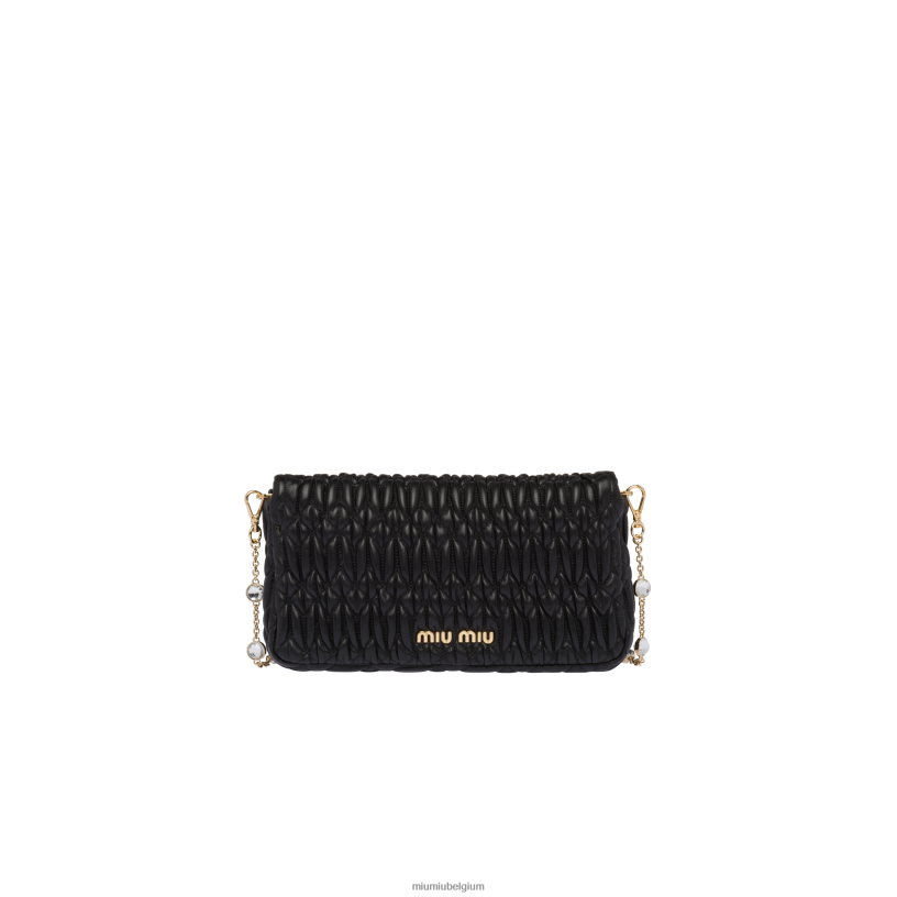 Miu Miu zwartschoudertas N8F6L105 verzameling