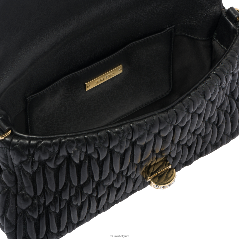 Miu Miu zwartschoudertas N8F6L105 verzameling