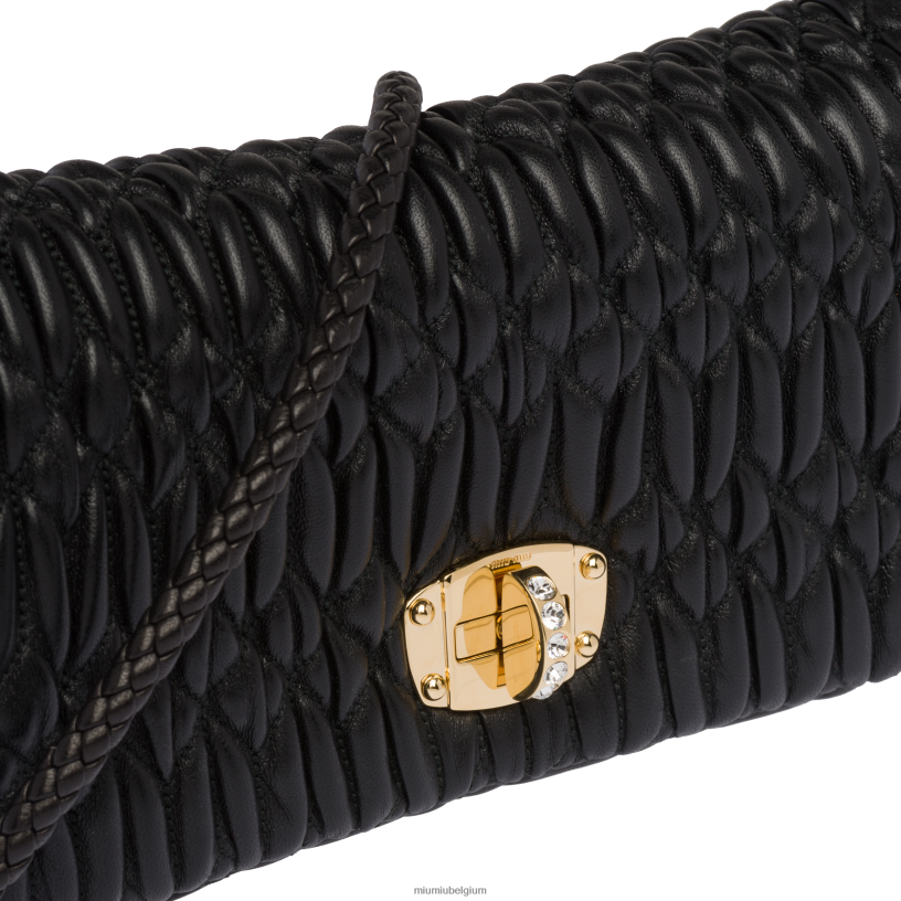 Miu Miu zwartschoudertas N8F6L105 verzameling